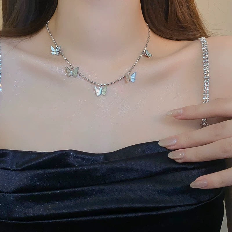 Three-dimensional Butterfly Necklace