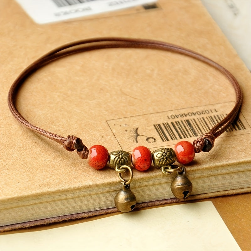 Adjustable Ceramic Braided Anklet