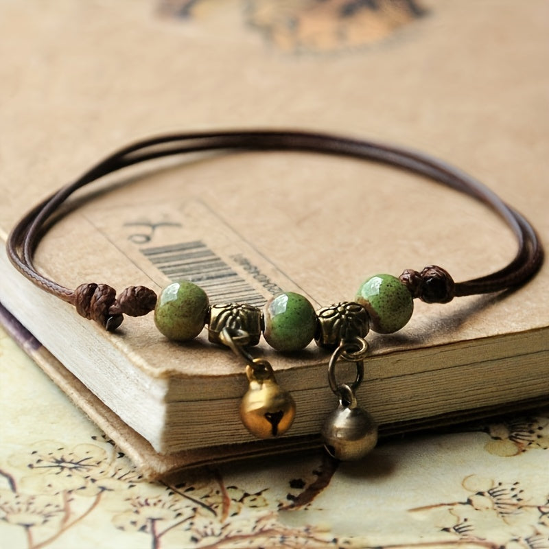 Adjustable Ceramic Braided Anklet