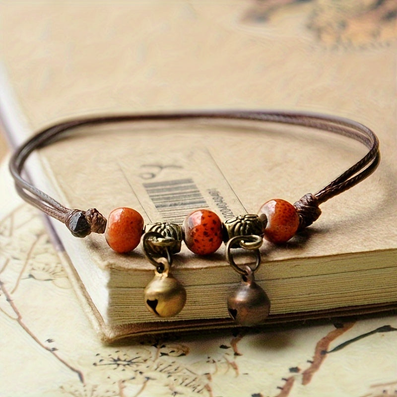 Adjustable Ceramic Braided Anklet