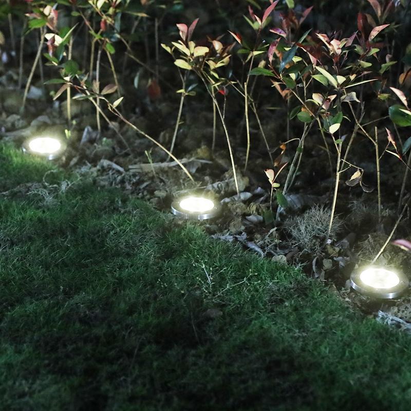 LED Solar Powered In-Ground Lights (4 piece)