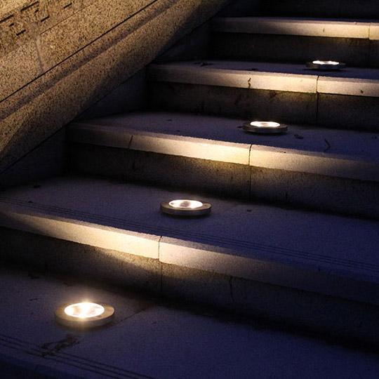 LED Solar Powered In-Ground Lights (4 piece)